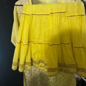 light yellow kurta with beautiful embroi